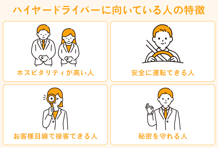 ハイヤードライバーに向いている人の特徴