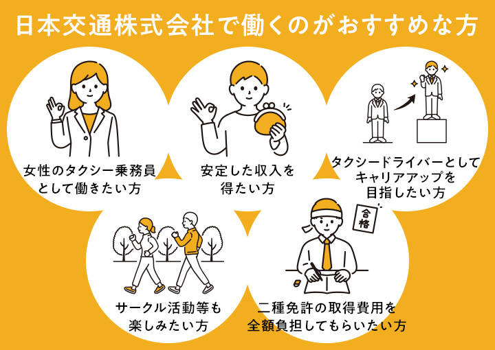 日本交通株式会社で働くのがおすすめな方の特徴
